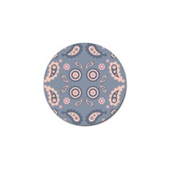 Floral Folk Damask Pattern Fantasy Flowers Floral Geometric Fantasy Golf Ball Marker (4 Pack) by Eskimos