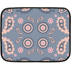 Floral Folk Damask Pattern Fantasy Flowers Floral Geometric Fantasy Fleece Blanket (mini) by Eskimos