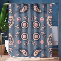 Floral Folk Damask Pattern Fantasy Flowers Floral Geometric Fantasy Shower Curtain 60  X 72  (medium)  by Eskimos