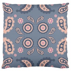 Floral Folk Damask Pattern Fantasy Flowers Floral Geometric Fantasy Large Cushion Case (one Side) by Eskimos