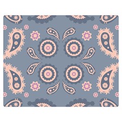 Floral Folk Damask Pattern Fantasy Flowers Floral Geometric Fantasy Double Sided Flano Blanket (medium)  by Eskimos