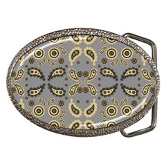 Floral Folk Damask Pattern Fantasy Flowers Floral Geometric Fantasy Belt Buckles by Eskimos