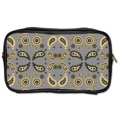 Floral Folk Damask Pattern Fantasy Flowers Floral Geometric Fantasy Toiletries Bag (two Sides) by Eskimos