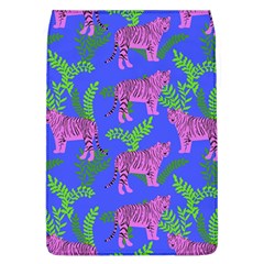 Pink Tigers On A Blue Background Removable Flap Cover (l) by SychEva