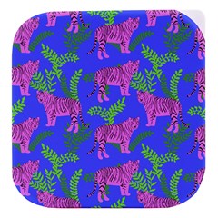 Pink Tigers On A Blue Background Stacked Food Storage Container by SychEva