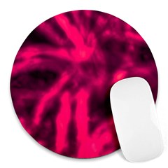 Purple Abstract Stars Round Mousepads by DimitriosArt