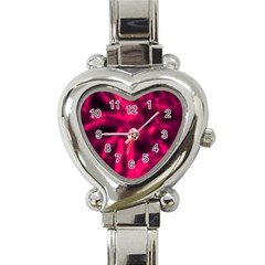 Purple Abstract Stars Heart Italian Charm Watch by DimitriosArt