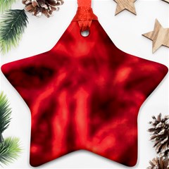 Cadmium Red Abstract Stars Ornament (star) by DimitriosArt