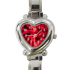 Cadmium Red Abstract Stars Heart Italian Charm Watch