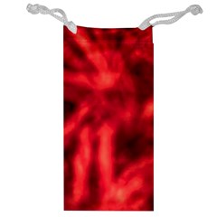 Cadmium Red Abstract Stars Jewelry Bag by DimitriosArt