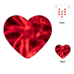 Cadmium Red Abstract Stars Playing Cards Single Design (Heart)