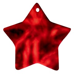 Cadmium Red Abstract Stars Star Ornament (two Sides) by DimitriosArt