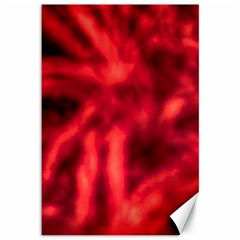 Cadmium Red Abstract Stars Canvas 12  x 18 