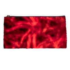 Cadmium Red Abstract Stars Pencil Case by DimitriosArt