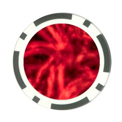 Cadmium Red Abstract Stars Poker Chip Card Guard (10 Pack) by DimitriosArt