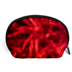 Cadmium Red Abstract Stars Accessory Pouch (Large)