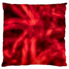 Cadmium Red Abstract Stars Standard Flano Cushion Case (One Side)