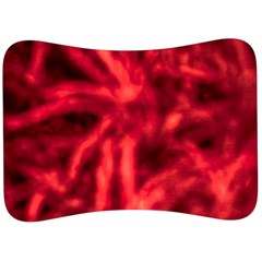 Cadmium Red Abstract Stars Velour Seat Head Rest Cushion