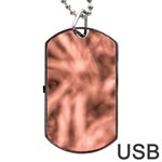 Rose Abstract Stars Dog Tag USB Flash (Two Sides) Back