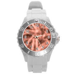 Rose Abstract Stars Round Plastic Sport Watch (l)