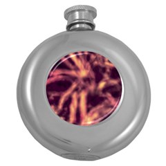 Topaz  Abstract Stars Round Hip Flask (5 Oz) by DimitriosArt