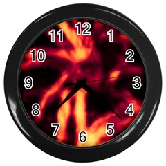 Lava Abstract Stars Wall Clock (black) by DimitriosArt