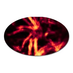 Lava Abstract Stars Oval Magnet by DimitriosArt