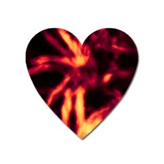 Lava Abstract Stars Heart Magnet