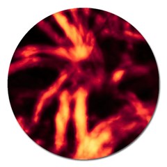 Lava Abstract Stars Magnet 5  (round) by DimitriosArt