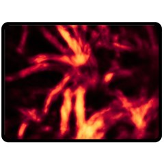 Lava Abstract Stars Fleece Blanket (large)  by DimitriosArt