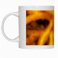 Golden Abstract Stars White Mugs by DimitriosArt