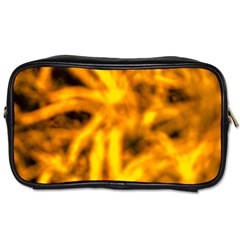 Golden Abstract Stars Toiletries Bag (two Sides) by DimitriosArt