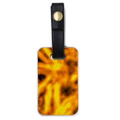 Golden Abstract Stars Luggage Tag (one Side) by DimitriosArt