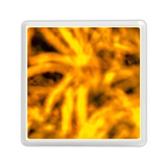 Golden Abstract Stars Memory Card Reader (square) by DimitriosArt