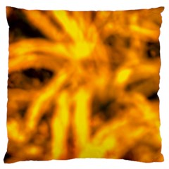 Golden Abstract Stars Large Cushion Case (one Side) by DimitriosArt