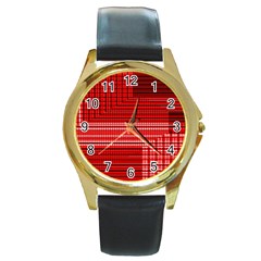 Gradient (101) Round Gold Metal Watch by Sparkle