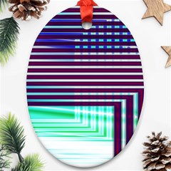 Gradient Oval Ornament (two Sides) by Sparkle