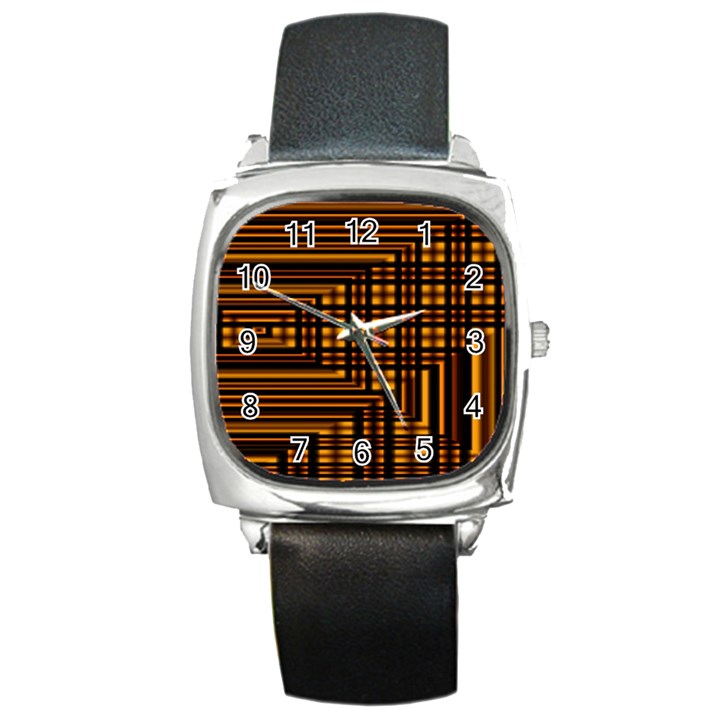 Gradient Square Metal Watch