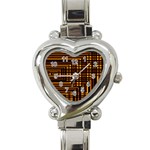 Gradient Heart Italian Charm Watch Front