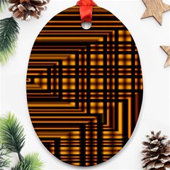 Gradient Oval Ornament (two Sides) by Sparkle