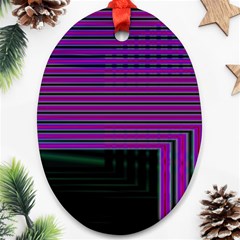 Gradient Oval Ornament (two Sides) by Sparkle