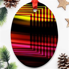 Gradient Oval Ornament (two Sides) by Sparkle