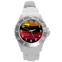 Gradient Round Plastic Sport Watch (l) by Sparkle