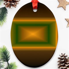 Gradient Oval Ornament (two Sides) by Sparkle