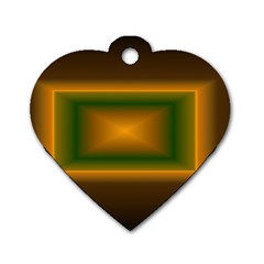 Gradient Dog Tag Heart (two Sides)