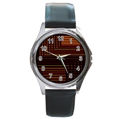 Gradient Round Metal Watch