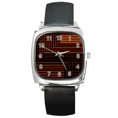 Gradient Square Metal Watch