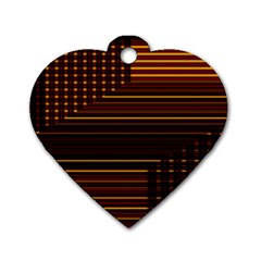 Gradient Dog Tag Heart (One Side)