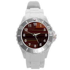 Gradient Round Plastic Sport Watch (L)