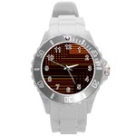 Gradient Round Plastic Sport Watch (L) Front